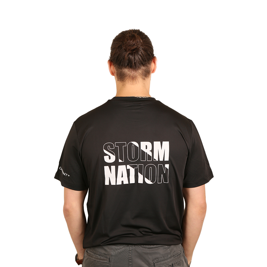 STORM NATION PERFORMANCE TEE BLACK / WHITE