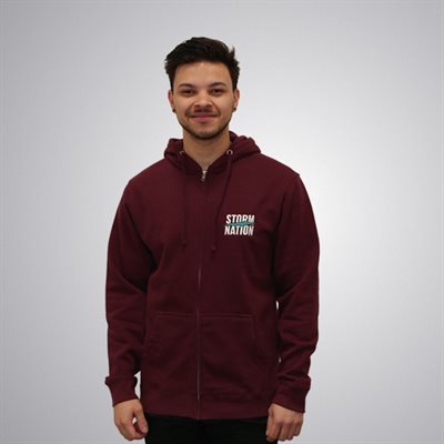 STORM NATION ZIP FULL HOODIE PLUM