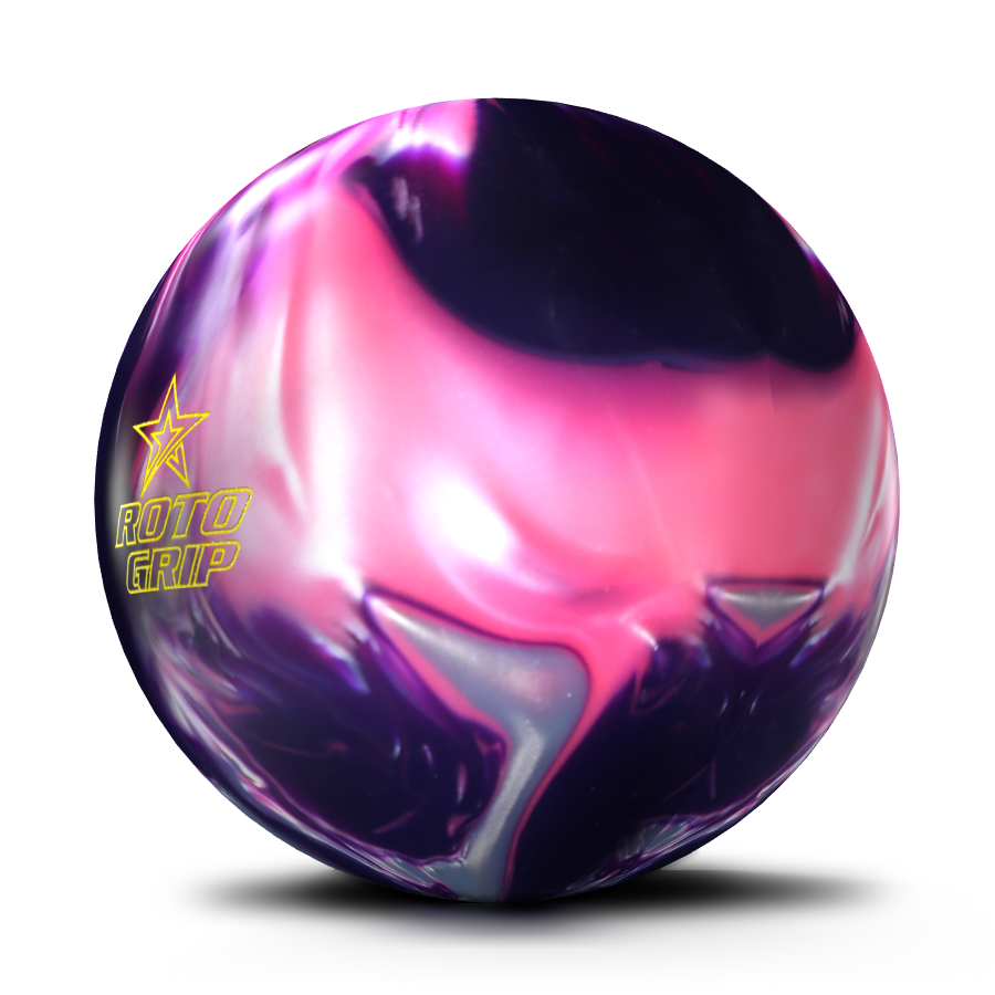 Roto Grip Hyped Hybrid Bowling Ball Chrome/Pink/Purple 